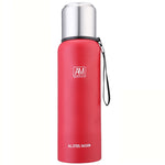 304 스테인리스 스틸 보온 머그 대용량 스포츠 물컵 야외 여행용 포트, 500ml, 750ml, 1000ml, 1500ml