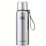 304 스테인리스 스틸 보온 머그 대용량 스포츠 물컵 야외 여행용 포트, 500ml, 750ml, 1000ml, 1500ml