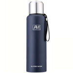 304 스테인리스 스틸 보온 머그 대용량 스포츠 물컵 야외 여행용 포트, 500ml, 750ml, 1000ml, 1500ml