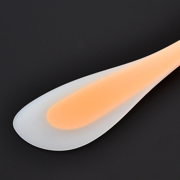 Multifunctional Double-Headed Dual-Purpose Silicone Spatula Translucent Spoon Baking Tool, Random Color Delivery