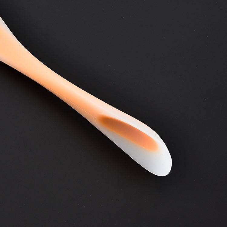Multifunctional Double-Headed Dual-Purpose Silicone Spatula Translucent Spoon Baking Tool, Random Color Delivery