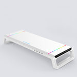 ICE COOREL T1 모니터 높임 랙 접이식 노트북 스탠드 RGB 조명 및 4xUSB 확장 인터페이스 포함