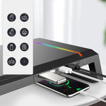 ICE COOREL T1 모니터 높임 랙 접이식 노트북 스탠드 RGB 조명 및 4xUSB 확장 인터페이스 포함