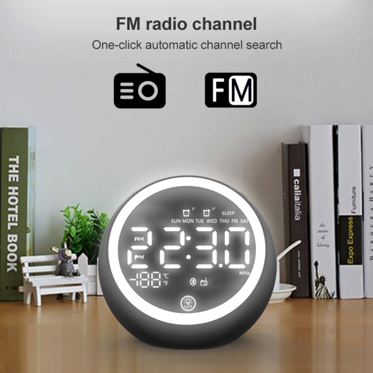 X10 다기능 블루투스 스피커 LED 야간 조명 알람 시계 블루투스 스피커, TF 카드 & AUX & FM 라디오 지원, 미국 플러그, 유럽 플러그, 영국 플러그