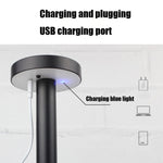 BC965 학생용 눈 보호 USB 방수 LED 테이블 램프 침대 옆 바 테이블 램프, 블랙, 화이트 수납, 잉크 대리석 패턴