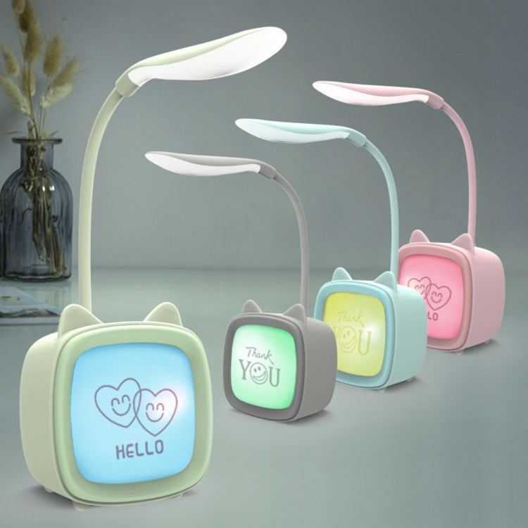 2개 세트 귀여운 반려동물 USB 테이블 램프 에너지 절약 눈 보호 LED 침실 기숙사 야간 조명, 랜덤 색상 배송, 토끼, 귀여운 곰, 새끼 사슴, 아치