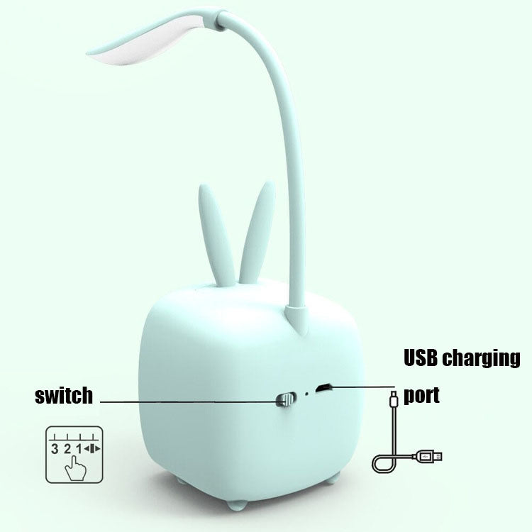 2개 세트 귀여운 반려동물 USB 테이블 램프 에너지 절약 눈 보호 LED 침실 기숙사 야간 조명, 랜덤 색상 배송, 토끼, 귀여운 곰, 새끼 사슴, 아치