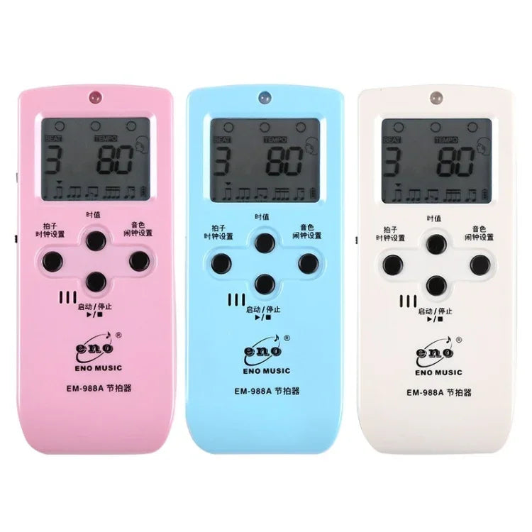 ENO EM-988A 전자 보컬 충전식 메트로놈 피아노/기타/드럼/구쟁/바이올린용, EM-988A (핑크)
