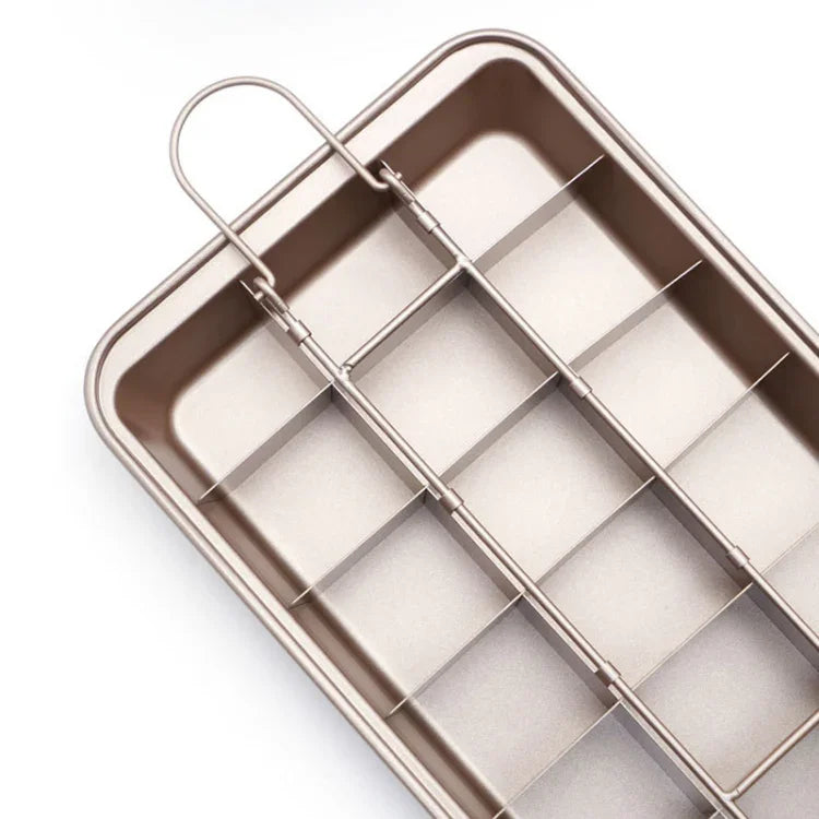 Brownie Pan Cake Mold Square Bread Baking Thick Solid Bottom Non-Stick Baking Pan, Cake Mold
