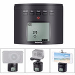 Suptig RSX-350 360도 파노라마 헤드 전동 타임랩스 안정화 삼각대 어댑터 턴테이블 마운트 GoPro HERO9 /8 /7 /6 /5 /5 세션 /4 세션 /4 /3+ /3 /2 /1, Xiaoyi 및 기타 액션 카메라용
