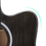 포크 어쿠스틱 기타 초보자 훈련 및 교육 현악기, 41인치 (블랙), 41인치 (선셋 옐로우)
