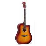 포크 어쿠스틱 기타 초보자 훈련 및 교육 현악기, 41인치 (블랙), 41인치 (선셋 옐로우)