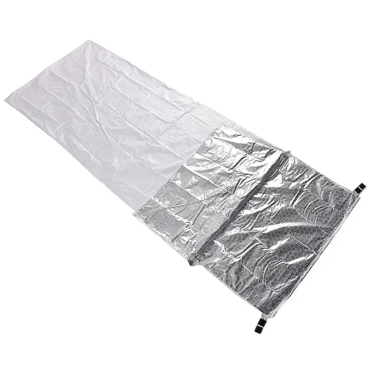 야외 하이킹 캠핑 열 반사 단열 침낭 응급 담요, 더블 봉투 200cmx145cm, 미라형 210cm x 83cm, 싱글 봉투 200 x 72cm (실버 그레이)