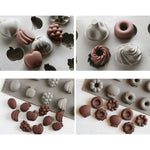 Silicone Cake Mold 25 Grid Fudge Hard Candy Silicone Biscuit Mold, Fruit, Donuts