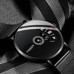 FNGEEN S230 남성 무침 쿼츠 시계, 블랙 스틸 블랙 다이얼, 화이트 스틸 블랙 다이얼, 화이트 스틸 화이트 다이얼, 블랙 메시 블랙 스틸 블랙, 화이트 메시 화이트 스틸 화이트 다이얼, 화이트 메시 화이트 스틸 블랙 다이얼