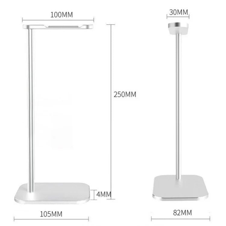Z9 Headset Aluminum Alloy Bracket Internet Cafe Headset Display Stand, black, Silver, Rose Gold