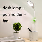 WS-8010 LED 팬 데스크 램프 침대 옆 데스크 USB 접이식 데스크 램프, 물방울, 링, 펜 홀더 화이트 팬 블레이드, 펜 홀더 옐로우 팬 블레이드, 펜 홀더 블루 팬 블레이드, 펜 홀더 그린 팬 블레이드