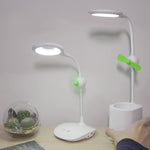WS-8010 LED 팬 데스크 램프 침대 옆 데스크 USB 접이식 데스크 램프, 물방울, 링, 펜 홀더 화이트 팬 블레이드, 펜 홀더 옐로우 팬 블레이드, 펜 홀더 블루 팬 블레이드, 펜 홀더 그린 팬 블레이드