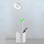 WS-8010 LED 팬 데스크 램프 침대 옆 데스크 USB 접이식 데스크 램프, 물방울, 링, 펜 홀더 화이트 팬 블레이드, 펜 홀더 옐로우 팬 블레이드, 펜 홀더 블루 팬 블레이드, 펜 홀더 그린 팬 블레이드