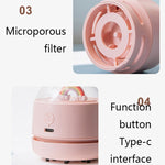 X1 Mini USB Handheld Wireless Desktop Vacuum Cleaner, White, Pink, Green