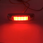 2 PCS 12/24V 2000-4000K 8 LEDs Explosion Lightning Plating Edge Light Side Tail Light, Red, Yellow