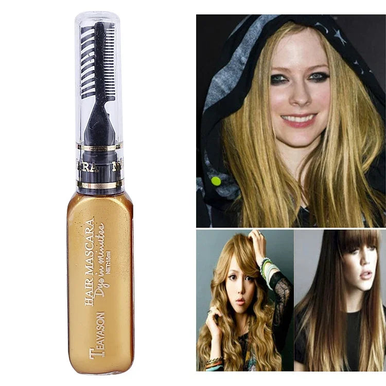 One-time Hair Temporary Color Hair Dye Non-toxic DIY Hair Color Mascara Dye Cream Hair