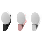 2개 세트 휴대폰 보조 조명 카메라 사진 LED 셀카 라이트, 흰색, 분홍, 파랑, 검정