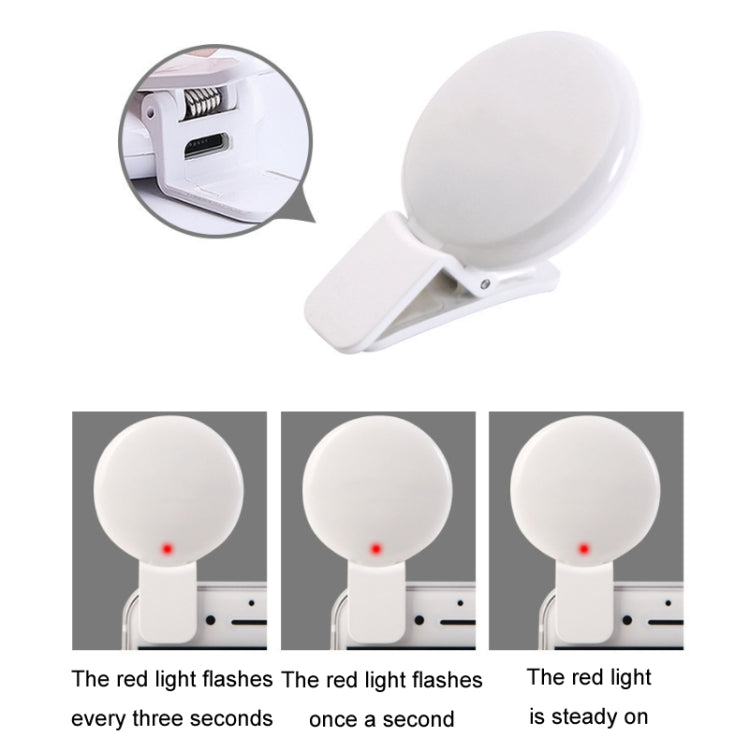 2개 세트 휴대폰 보조 조명 카메라 사진 LED 셀카 라이트, 흰색, 분홍, 파랑, 검정