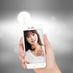 2개 세트 휴대폰 보조 조명 카메라 사진 LED 셀카 라이트, 흰색, 분홍, 파랑, 검정