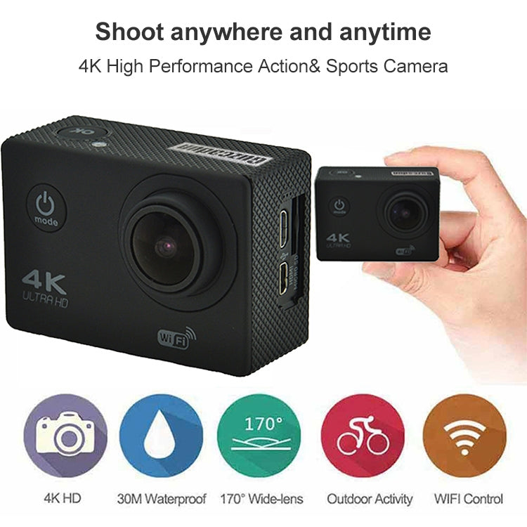 와이파이 방수 액션 카메라 사이클링 4K 카메라 울트라 다이빙 60FPS 카메라 헬멧 자전거 캠 수중 스포츠 1080P 카메라