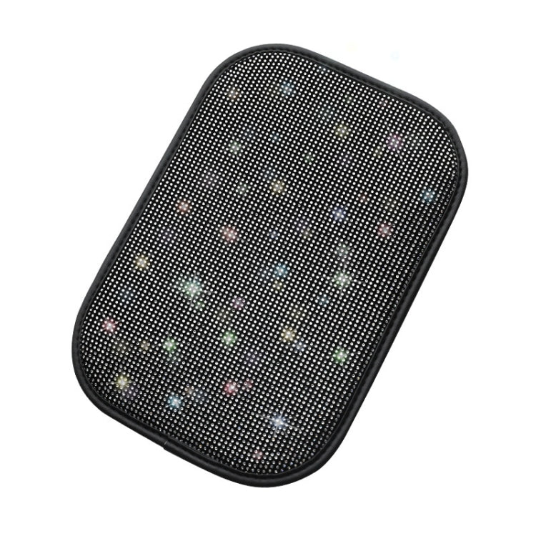 Car Diamond Armrest Box Cushion Personalized Car Decorations Dirt And Non-Slip, Black Colorful Diamond, Black White Diamond, Black Blue Diamond, Black Green Diamond