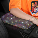 Car Diamond Armrest Box Cushion Personalized Car Decorations Dirt And Non-Slip, Black Colorful Diamond, Black White Diamond, Black Blue Diamond, Black Green Diamond