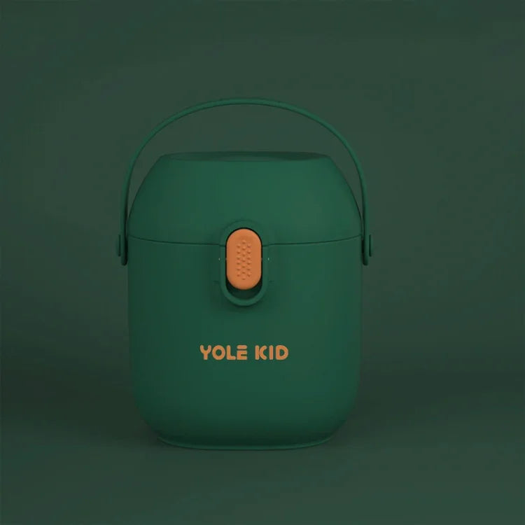 2개 세트 YOLE KID 아기 분유 케이스 대용량 휴대용 외출용 기미 분유 케이스 아기 이유식 보관 밀폐 탱크, 겨자 노랑, 말차 그린, 올리브 그린, 공작 블루, 진홍 레드, 루즈 파우더