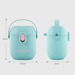 2 PCS YOLE KID Baby Milk Powder Box Large-Capacity Portable Out-Packing Gimi Powder Box Baby Food Supplement Storage Sealed Tank, Mustard Yellow, Matcha Green, Olive Green, Peacock Blue, Cinnabar Red, Rouge Powder