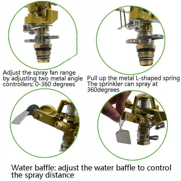 Rotating Lawn Sprinklers Zinc Alloy Gardens Agricultural Rocker Sprinklers, Rotating Lawn Sprinklers