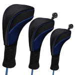 3-in-1 No.1 / No.3 / No.5 클럽 보호 커버 골프 클럽 헤드 커버, HD-014 3-in-1 블루, HD-014 3-in-1 블랙, HD-014 3-in-1 레드