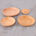 둥근 과일 접시 샐러드 볼 두꺼운 나무 말린 과일 접시 과일 초밥 접시, 15cm, 20cm, 25cm, 30cm