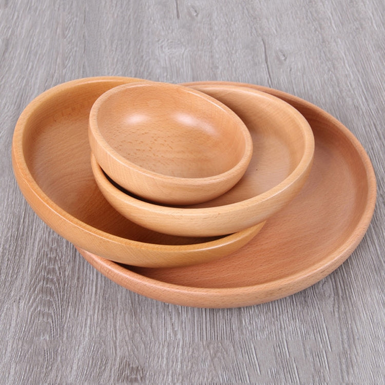 둥근 과일 접시 샐러드 볼 두꺼운 나무 말린 과일 접시 과일 초밥 접시, 15cm, 20cm, 25cm, 30cm