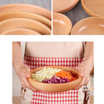 둥근 과일 접시 샐러드 볼 두꺼운 나무 말린 과일 접시 과일 초밥 접시, 15cm, 20cm, 25cm, 30cm