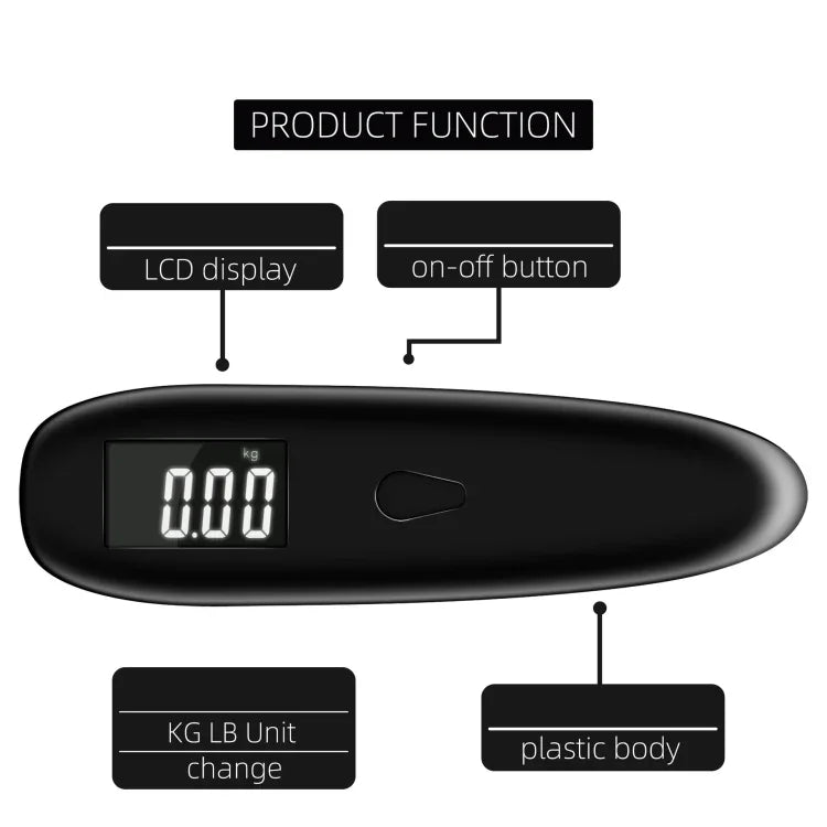 50kg/0.05kg 수하물 저울 휴대용 수하물 저울 특급 소포 저울 손잡이 전자 저울, 50kg x 0.05kg
