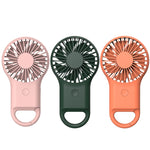 휴대용 포켓 미니 소형 선풍기 충전식 야외 USB 선풍기 7색 조명 포함, 핑크, 군녹색, 오렌지