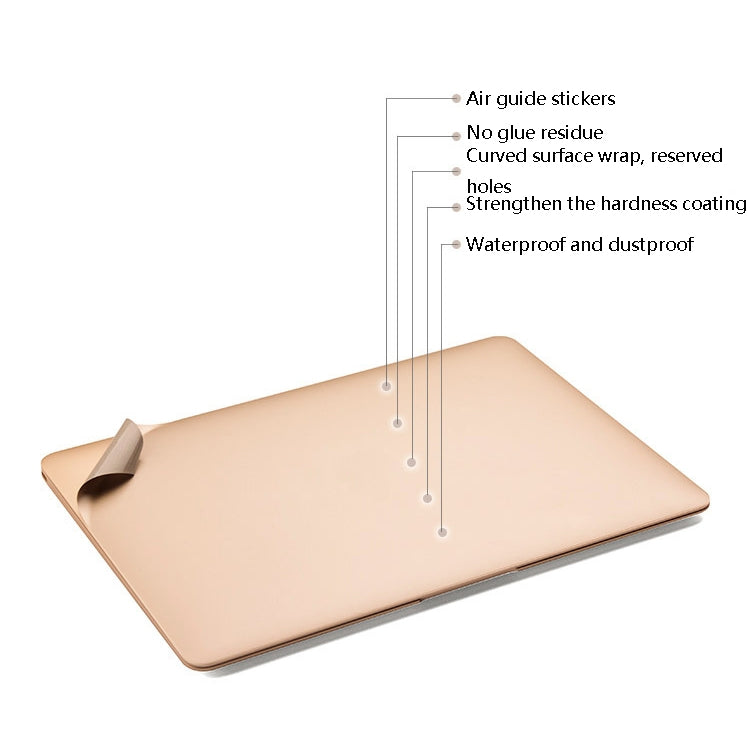 JRC 노트북 필름 컴퓨터 상단 케이스 본체 보호 스티커, MacBook Air 11.6인치 A1370 / A1465용, MacBook Air 13.3인치 A1466 (2012 - 2017)용, MacBook Pro Retina 13.3인치 A1425 / A1502용, MacBook Pro Retina 15.4인치 A1398용