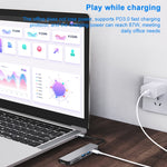 6-in-1 USB-C / Type-C to 4K HDMI + SD / TF 카드 슬롯 + PD USB-C / Type-C 충전 + 2 USB 3.0 포트 다기능 허브 도킹 스테이션, 6-in-1
