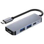 BYL-2011 4-in-1 USB-C / Type-C to 4K HDMI + USB 3.0 + USB 2.0 + PD USB-C / Type-C 충전 포트 다기능 허브 도킹 스테이션, 4-in-1