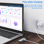 BYL-2011 4-in-1 USB-C / Type-C to 4K HDMI + USB 3.0 + USB 2.0 + PD USB-C / Type-C 충전 포트 다기능 허브 도킹 스테이션, 4-in-1
