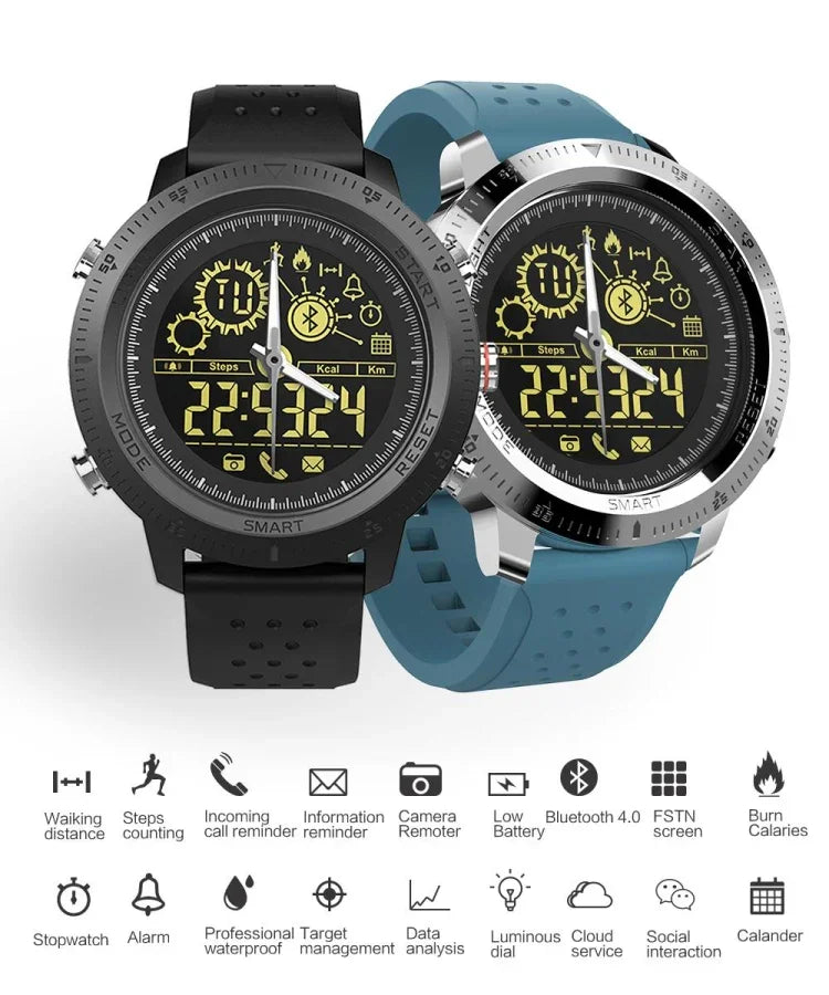 NX02 스포츠 스마트워치 IP67 방수 지원 트래커 칼로리 만보계 스마트워치 스톱워치 통화 SMS 알림