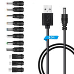 DC 전원 코드 USB 다기능 교체 플러그 USB 충전 케이블, 8 in 1, 11 in 1