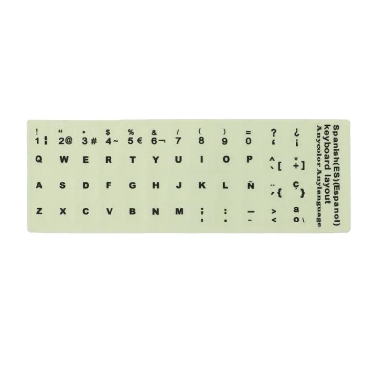 3 PCS Luminous Keyboard Stickers Notebook Desktop Computer Keyboard Stickers, English Arabic, Russian Black Word, English, Italian, German, Spanish, Japanese, French, Korean, Hebrew, Thai