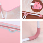 USB 접이식 컴퓨터 책상 팬 및 램프 포함, 크기: 60x40x28cm, 쿨 블랙, 틴에이지 핑크, 스카이 블루, 화이트 메이플, 월넛, 눈 보호 그린
