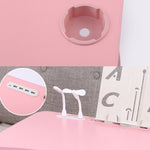 USB 접이식 컴퓨터 책상 팬 및 램프 포함, 크기: 60x40x28cm, 쿨 블랙, 틴에이지 핑크, 스카이 블루, 화이트 메이플, 월넛, 눈 보호 그린
